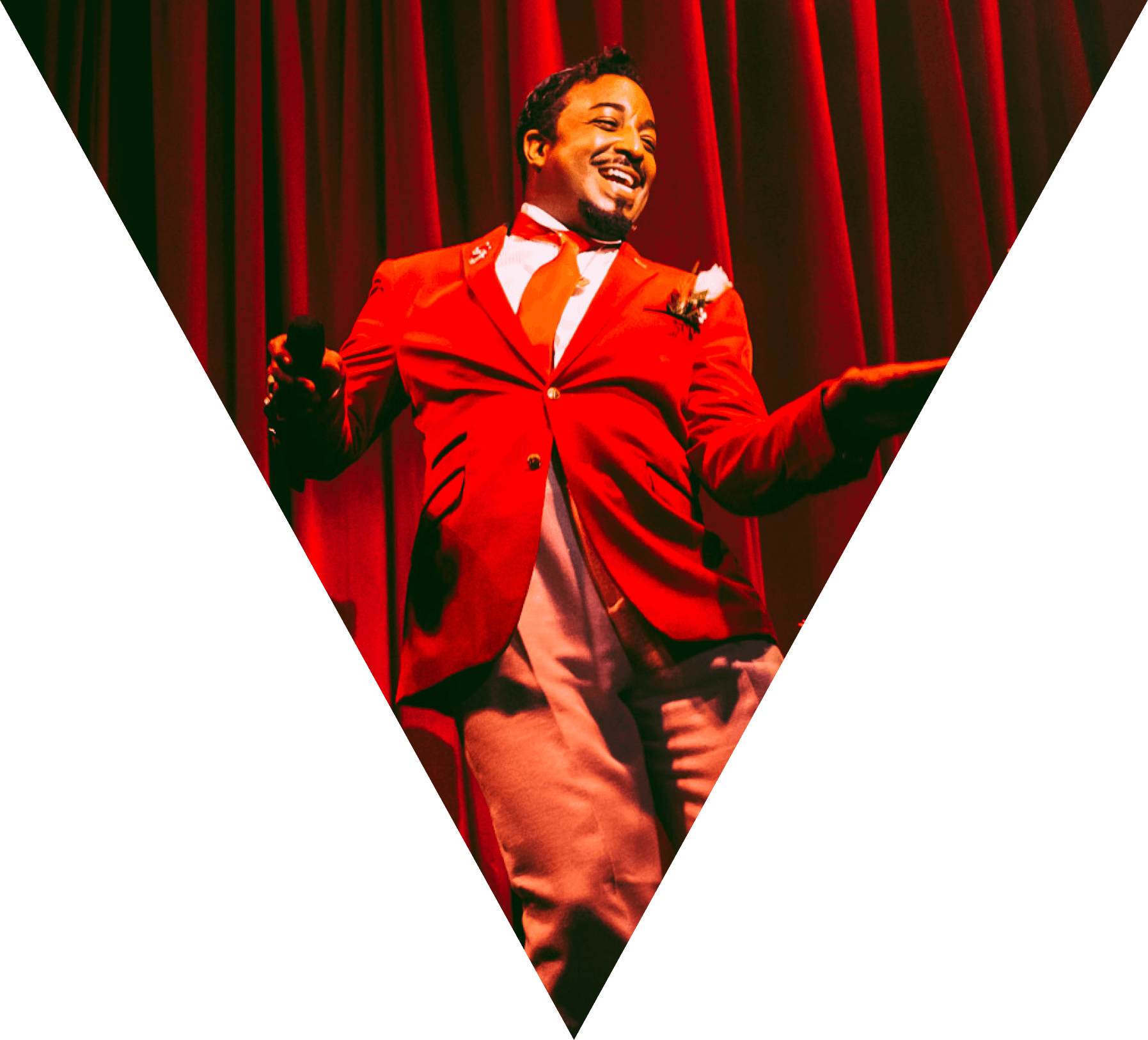Singer performing on stage